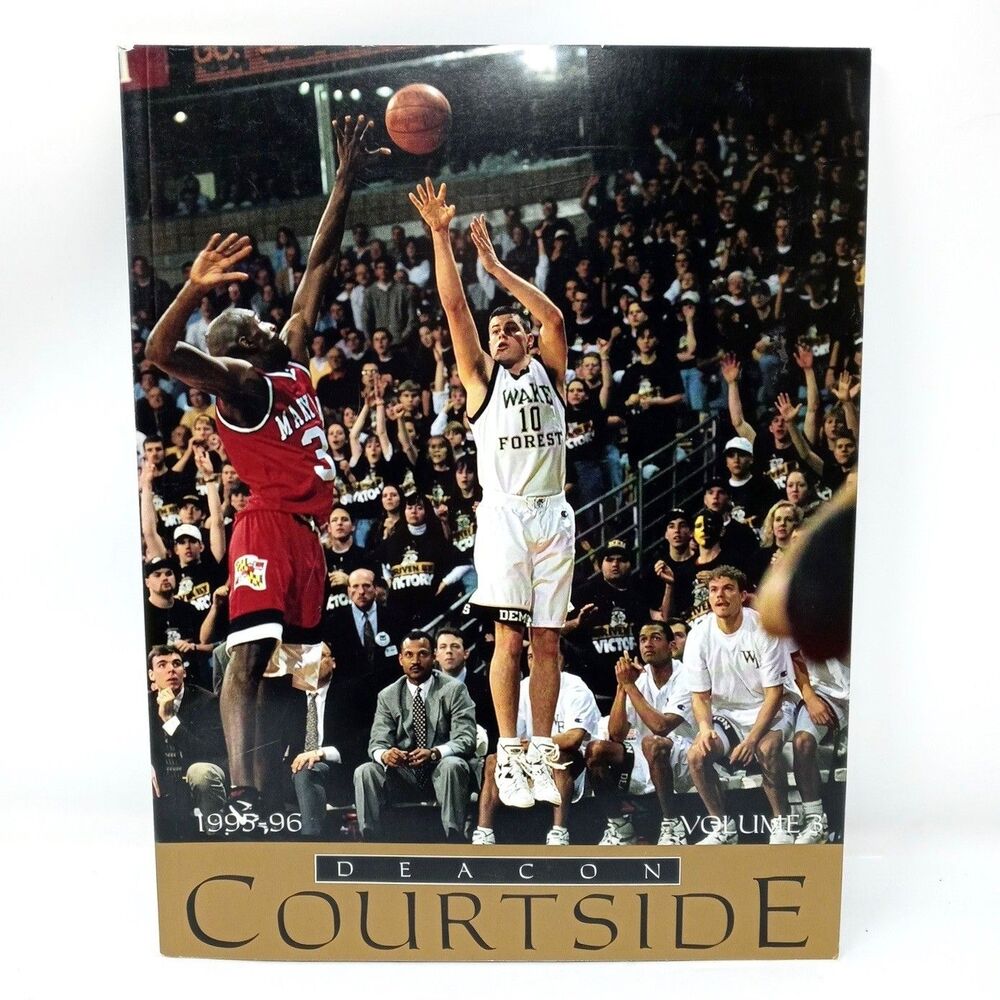 1995-96 Wake Forest Demon Deacons Vintage NCAA Basketball Program Tim Duncan HOF